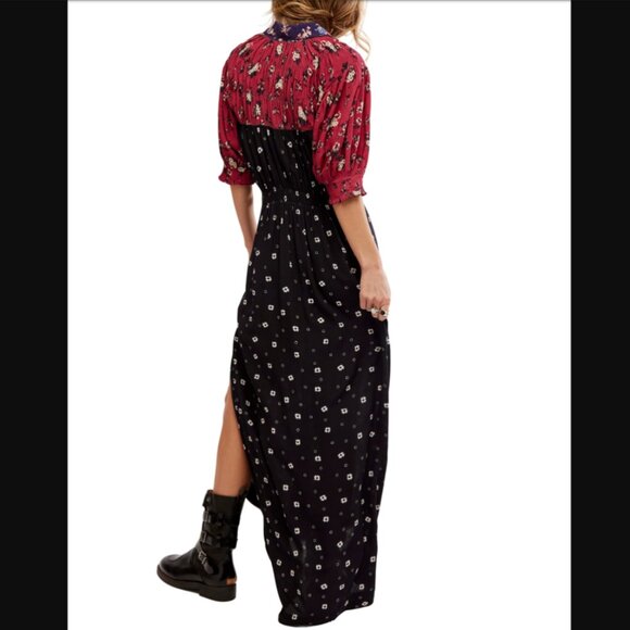 Free People Nora Midi in Black Combo M - Picture 4 of 5